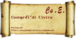 Csongrádi Elvira névjegykártya